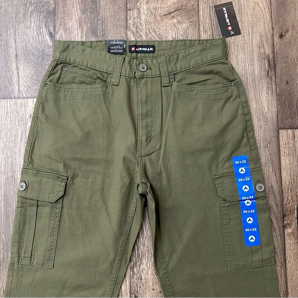 Airwalk Olive Green Cargo Pants Mens Size 30x32